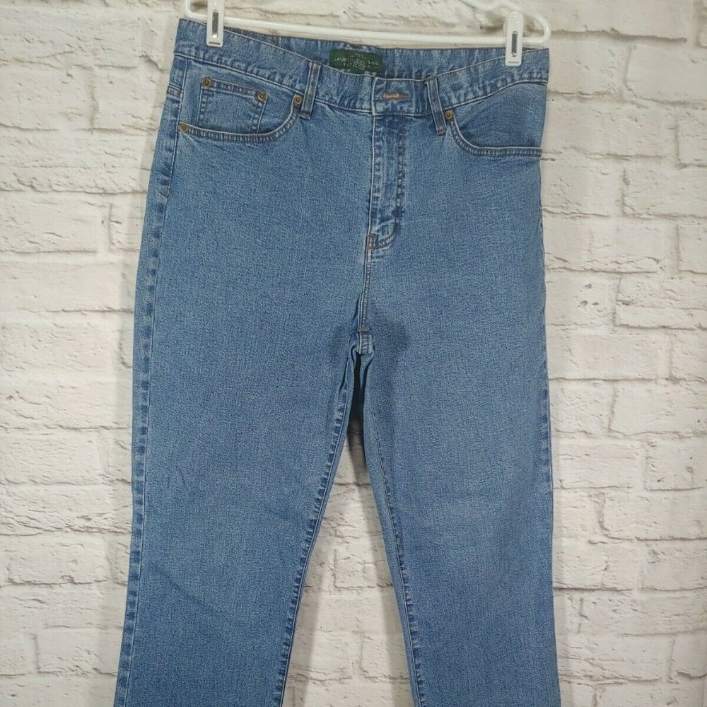 LRL Lauren Classic Straight Leg Denim Blue Jeans